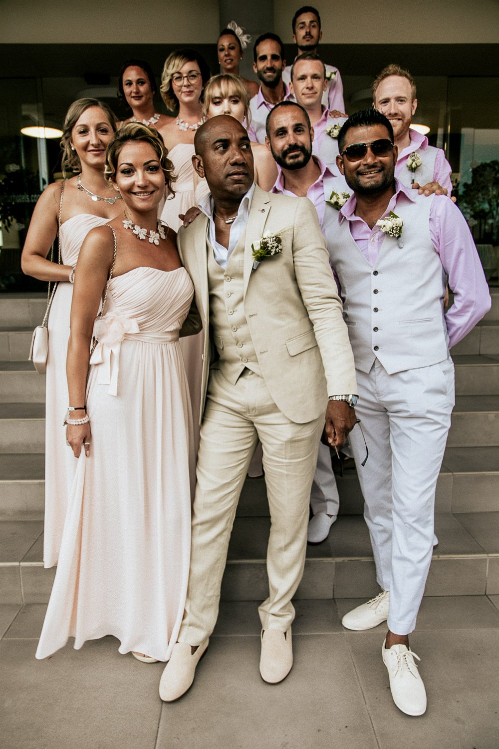 Mike and his wedding party ready for the celebration